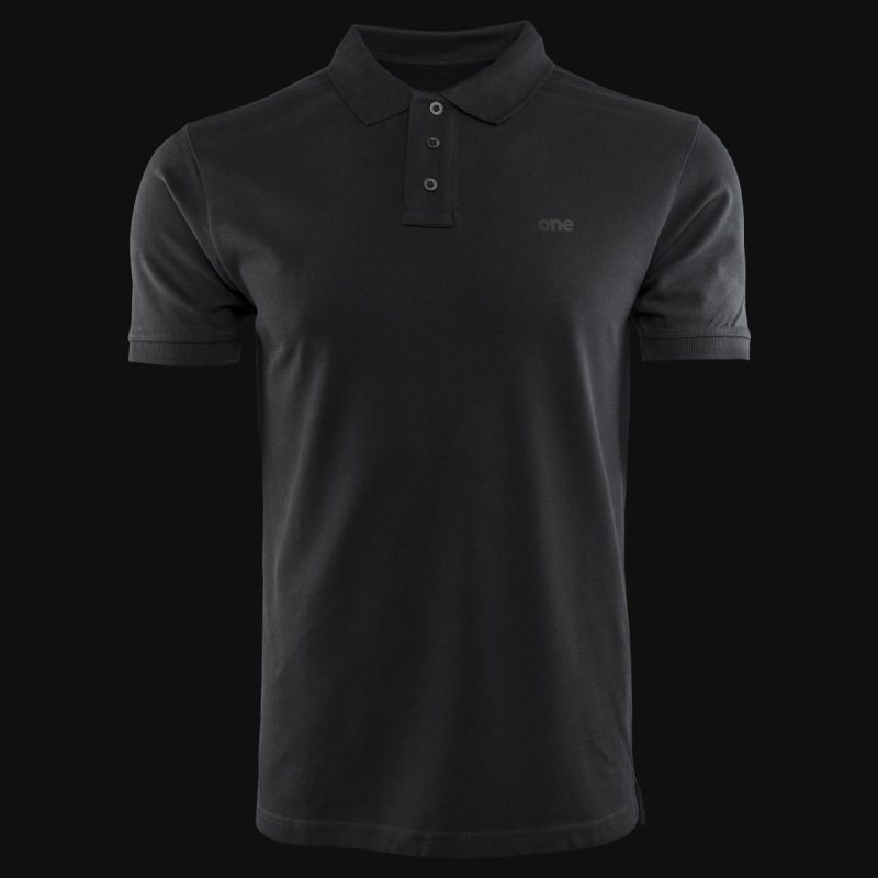 Herren Poloshirt schwarz mit Kragen Premium Style Black