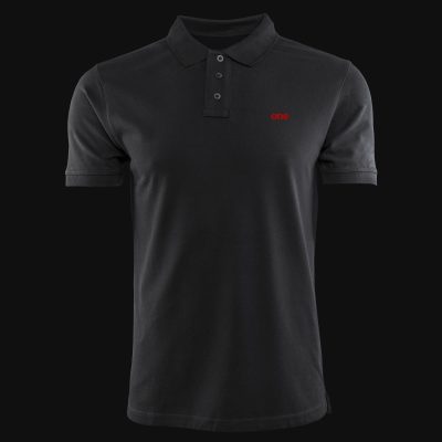 Herren Poloshirt schwarz mit Kragen Premium style black v02