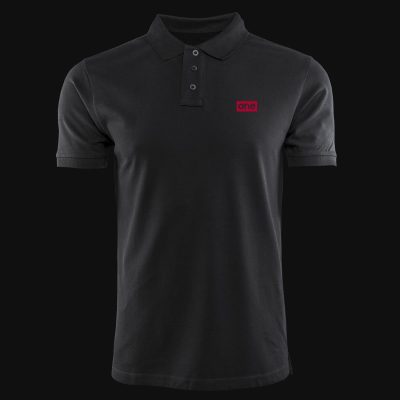 Herren Poloshirt schwarz mit Kragen Premium technique black