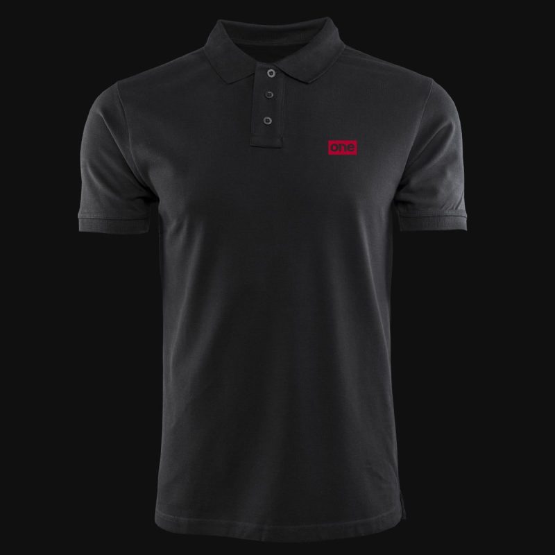 Herren Poloshirt schwarz mit Kragen Premium technique black