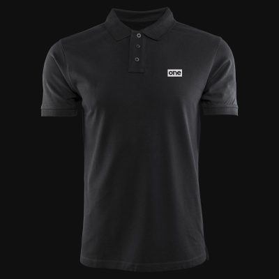 Herren Poloshirt schwarz mit Kragen Premium technique black v02