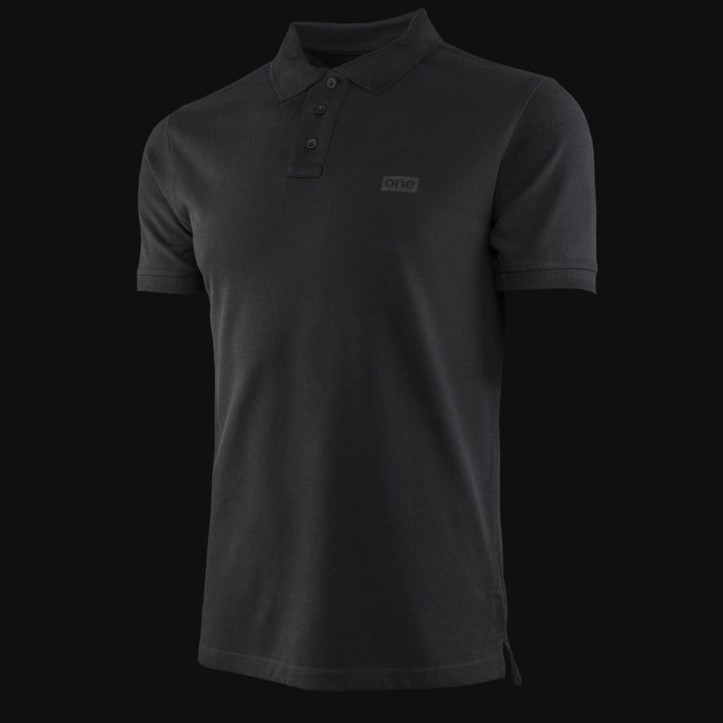 Herren Poloshirt schwarz mit Kragen Premium technique black v03