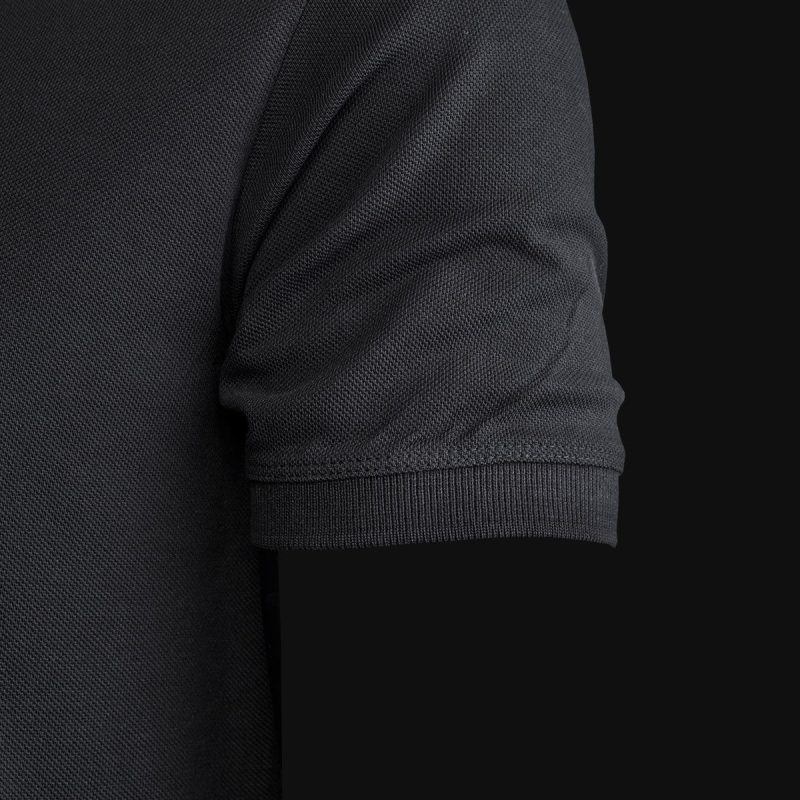 Herren Poloshirt schwarz mit Kragen Premium technique black v02 - 03