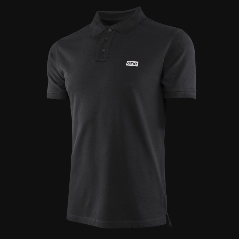 Herren Poloshirt schwarz mit Kragen Premium technique black v02 - 02