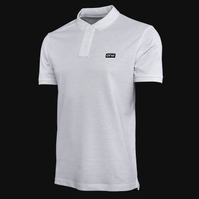Herren Poloshirt weiß mit Kragen Premium technique white