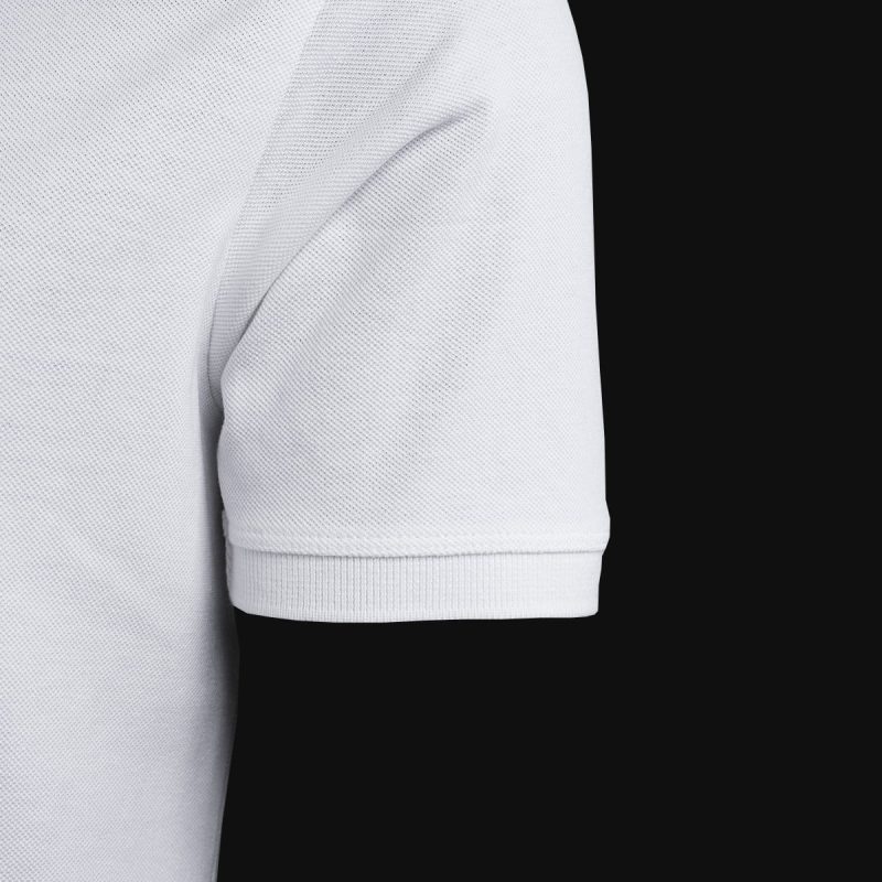 Herren Poloshirt weiß mit Kragen Premium technique white v03 - 02