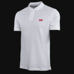 Herren Poloshirt weiß mit Kragen Premium technique white v03