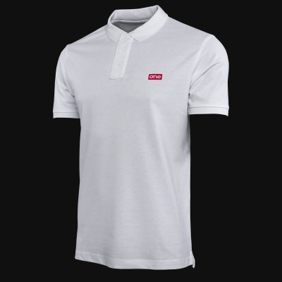Herren Poloshirt weiß mit Kragen Premium technique white v03