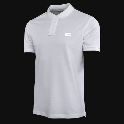 Herren Poloshirt weiß mit Kragen Premium technique white v02