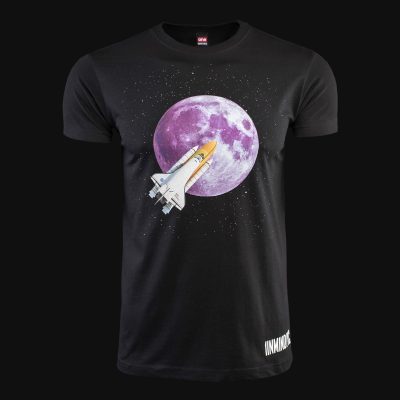 Herren T-Shirt Schwarz – Moon Mission