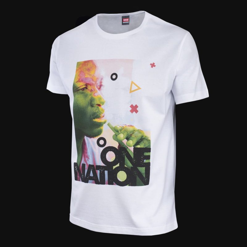 Herren T-Shirt Weiß – One Nation - 02