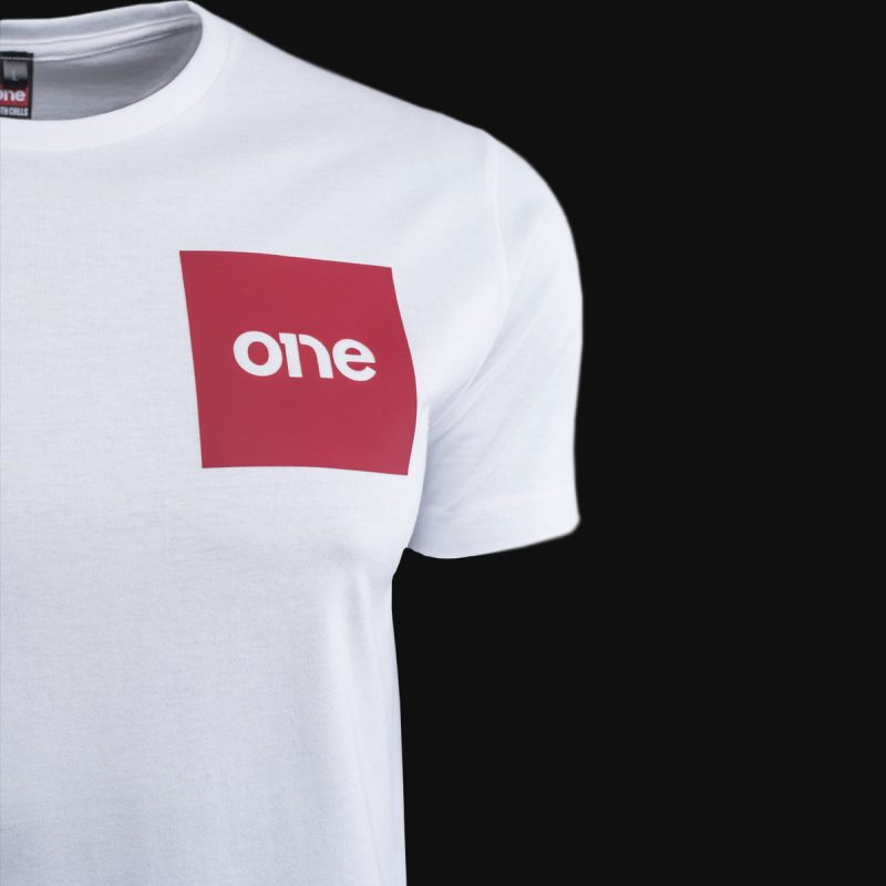 Herren T-Shirt weiß – Red Box Tee - 03