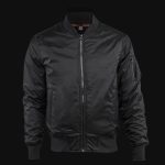 Herren Bomberjacke schwarz - Black Hole - 03