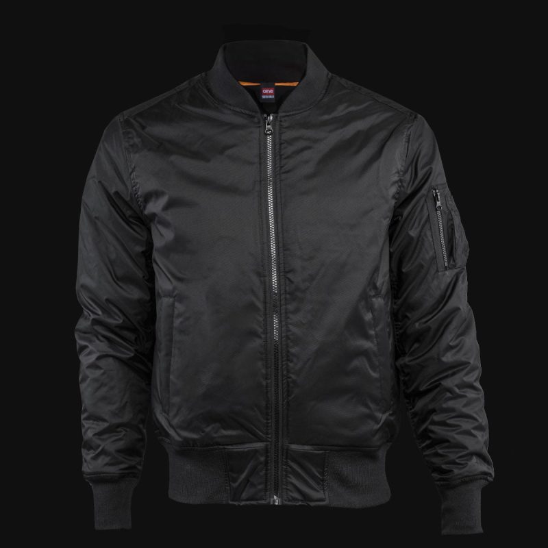 Herren Bomberjacke schwarz - Black Hole - 03