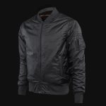Herren Bomberjacke schwarz - Black Hole - 02