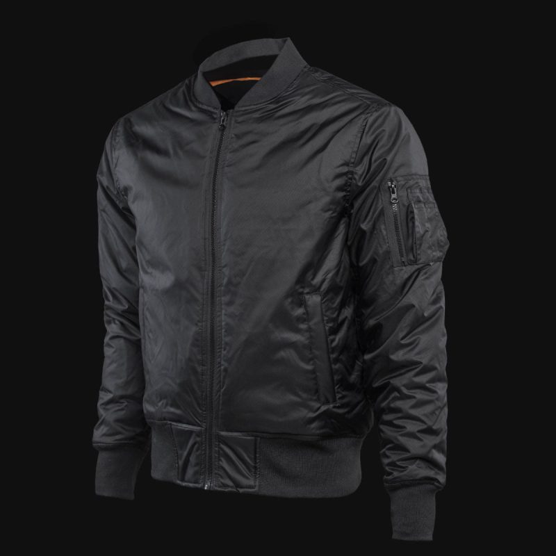 Herren Bomberjacke schwarz - Black Hole - 02