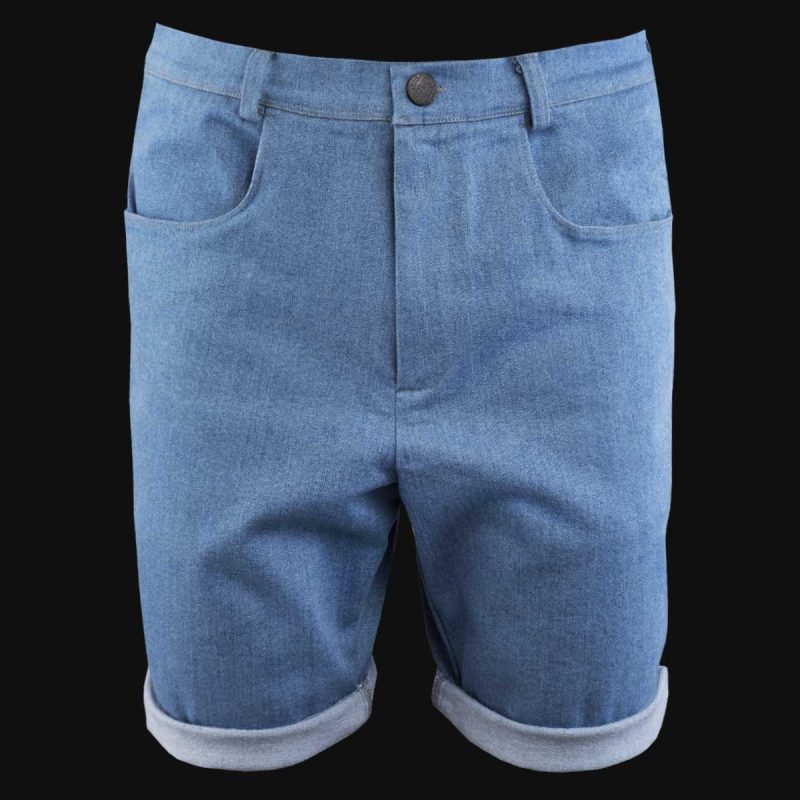 Jeansshorts Herren Sky Blue Denim - 02