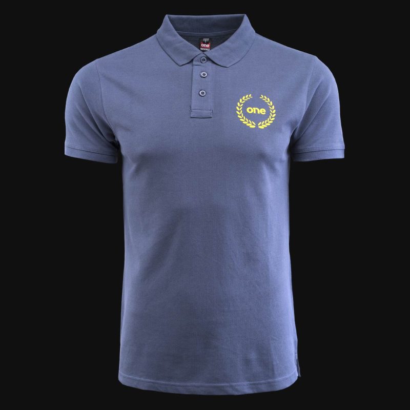 Herren Poloshirt blau mit Kragen Victory One