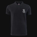 Herren Poloshirt schwarz mit Kragen Money Bag