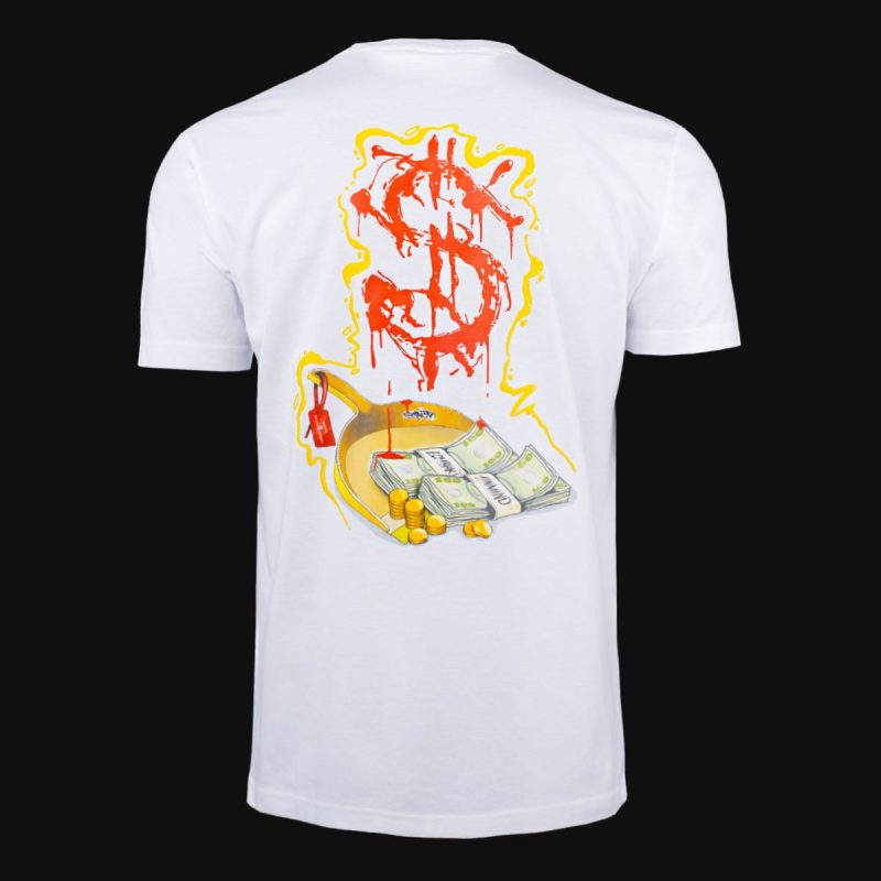 Herren T-Shirt weiß – Dirty Money x Lombart