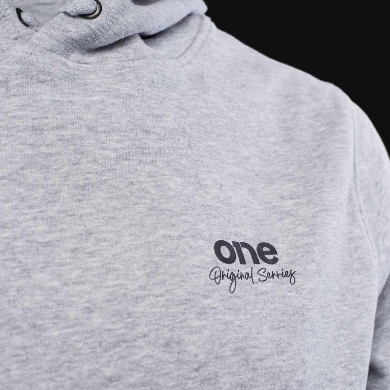Graues Herren Hoodie mit Cangaroo Eingrifftasche –Grey Originals - 02