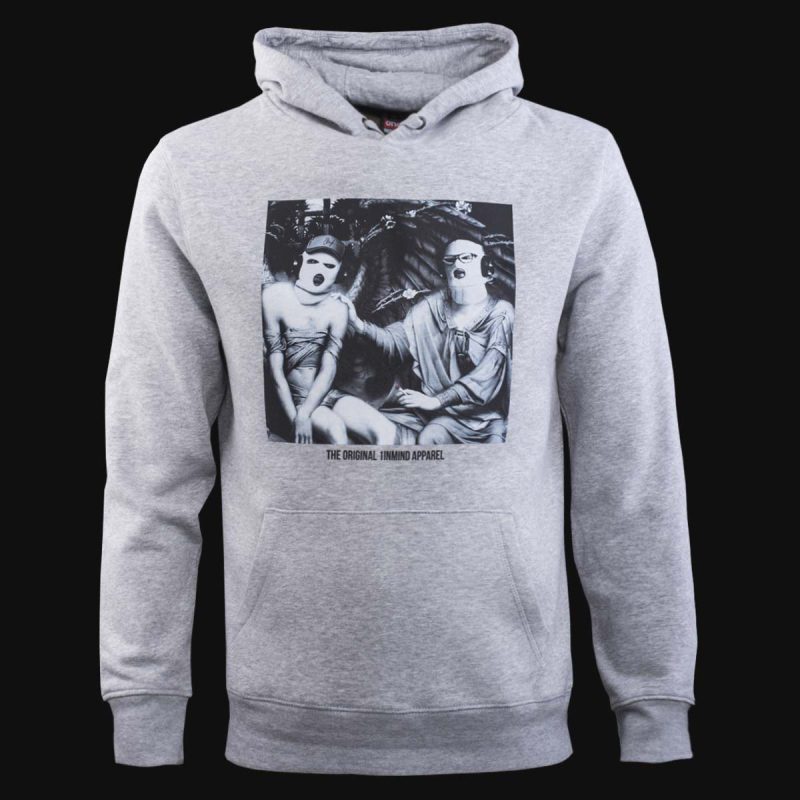 Graues Herren Hoodie mit Cangaroo Eingrifftasche – Homies