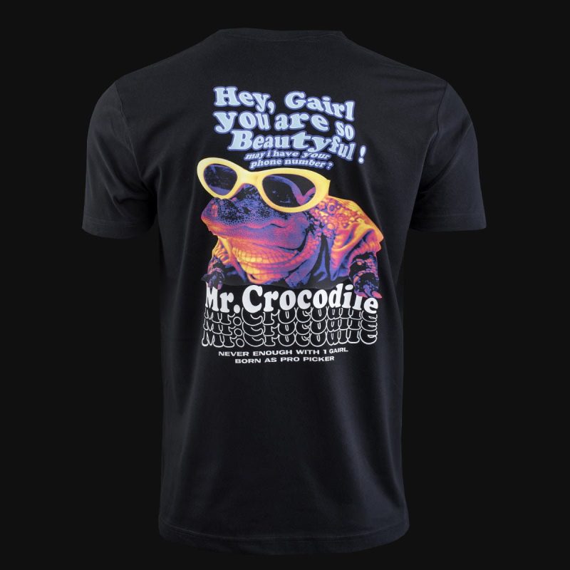 Herren T-Shirt schwarz – Mr. Croc