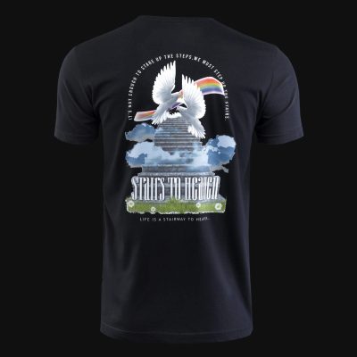 Herren T-Shirt schwarz – Stairs to Heaven