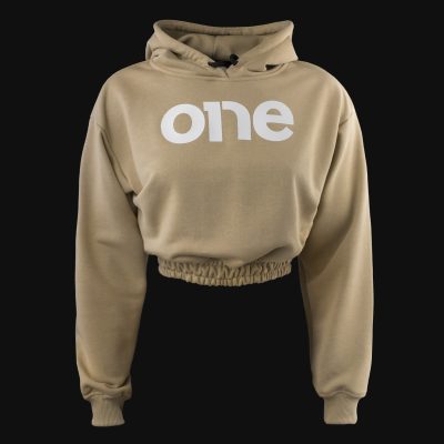 Crop Damen Hoodie - Sand One