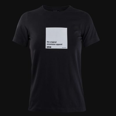 Schwarzes Damen-Slim fit T-Shirt White Box