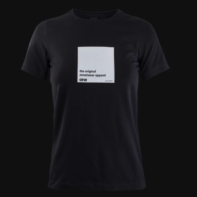 Schwarzes Damen-Slim fit T-Shirt White Box