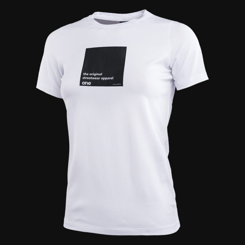 Weißes Damen-Slim fit T-Shirt Box One - 02