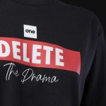 Schwarzes breites Damen T-shirt Delete The Drama - 04