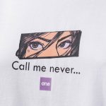 Weißes breites Damen T-shirt Call Me Never - 04