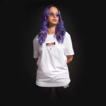 Weißes breites Damen T-shirt Call Me Never
