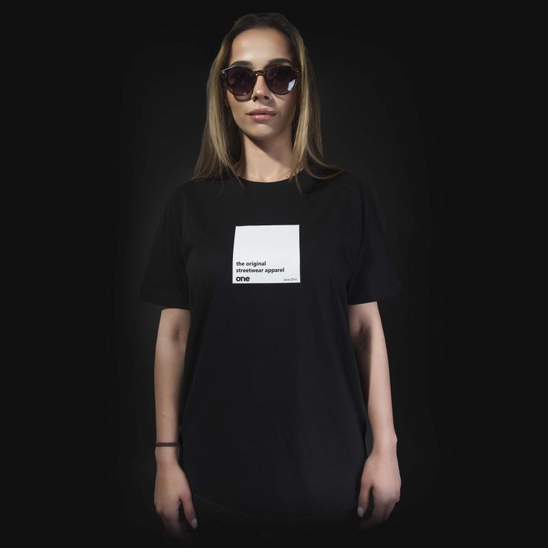 Schwarzes breites Damen T-shirt Make Money - 03