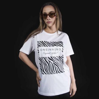 Weißes breites Damen T-shirt Wild One