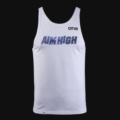 Herrenunterhemd Weiß – Aim High
