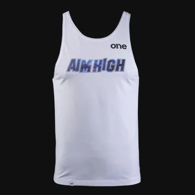 Herrenunterhemd Weiß – Aim High