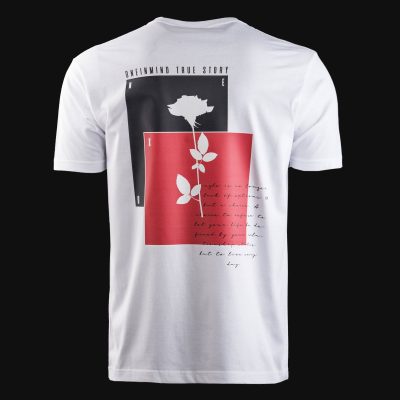 Herren T-Shirt weiß – Rose One