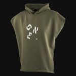 Khaki ärmelloses Herren Sweatshirt – Stairs One - 02
