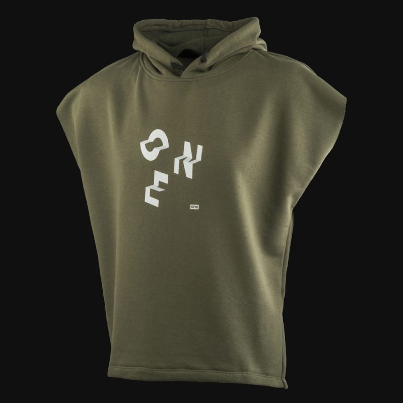 Khaki ärmelloses Herren Sweatshirt – Stairs One - 02
