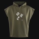 Khaki ärmelloses Herren Sweatshirt – Stairs One