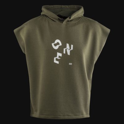 Khaki ärmelloses Herren Sweatshirt – Stairs One