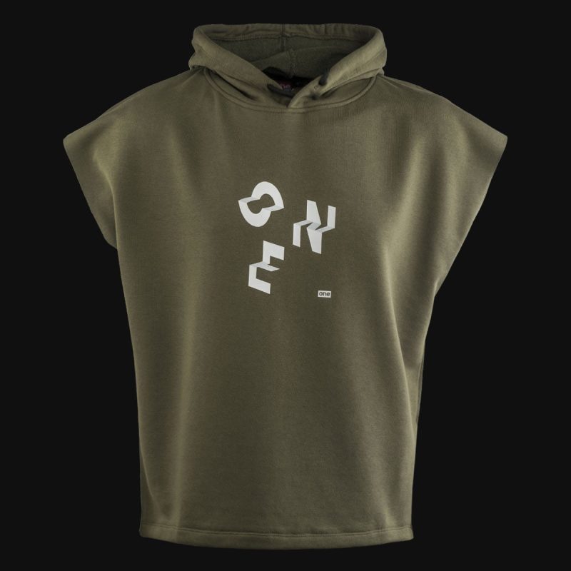Khaki ärmelloses Herren Sweatshirt – Stairs One