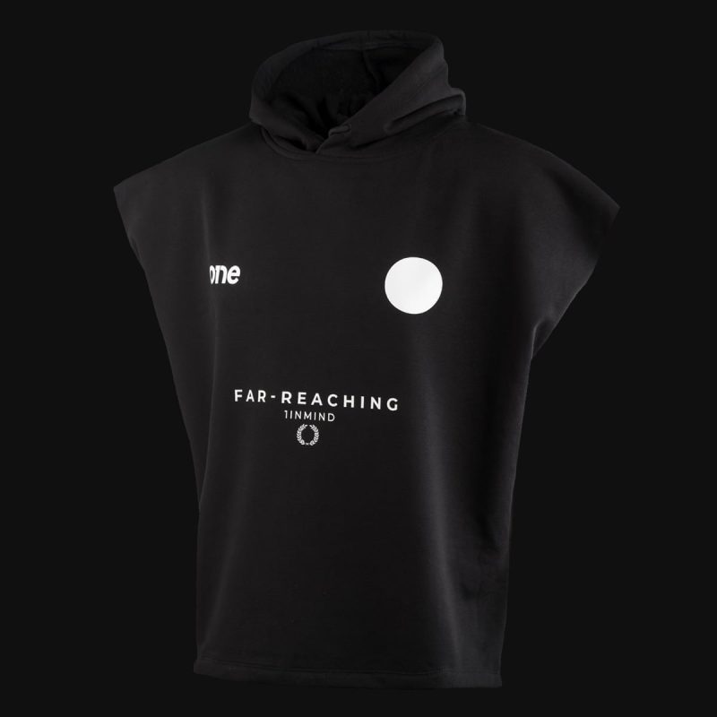 Schwarzes ärmelloses Herren Sweatshirt – Far Reaching - 03