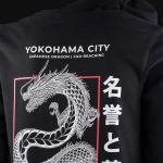 Schwarzes Herren Hoodie - YDC One - 02