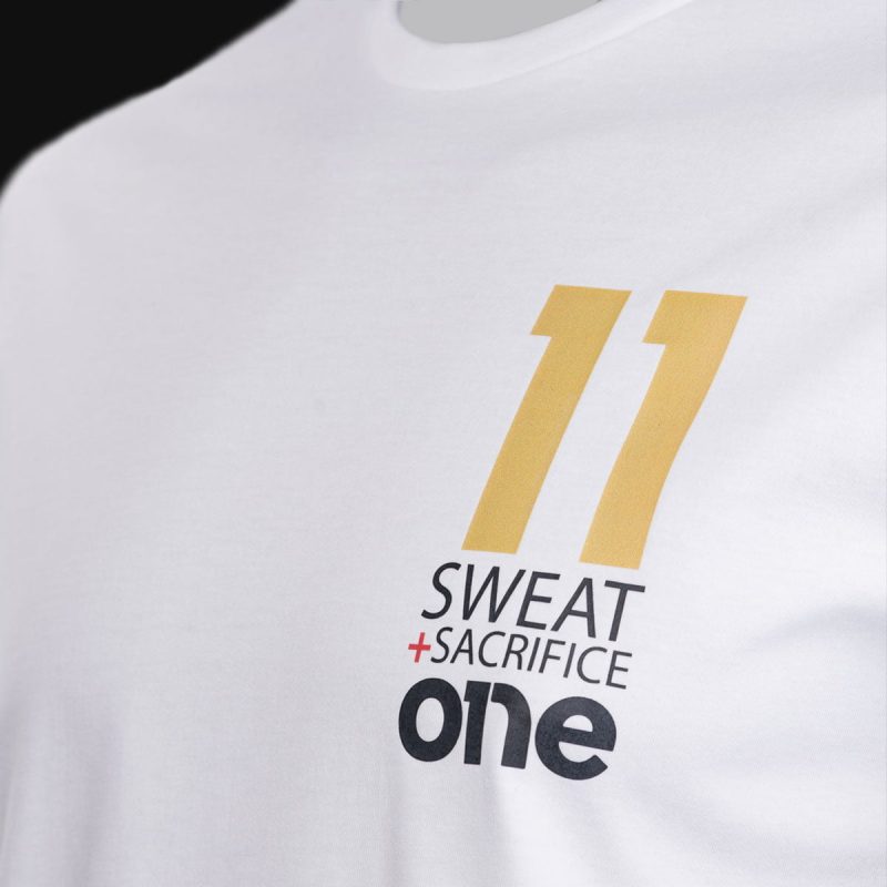 Herren T-Shirt weiß – Sweat and Sacrifice - 03