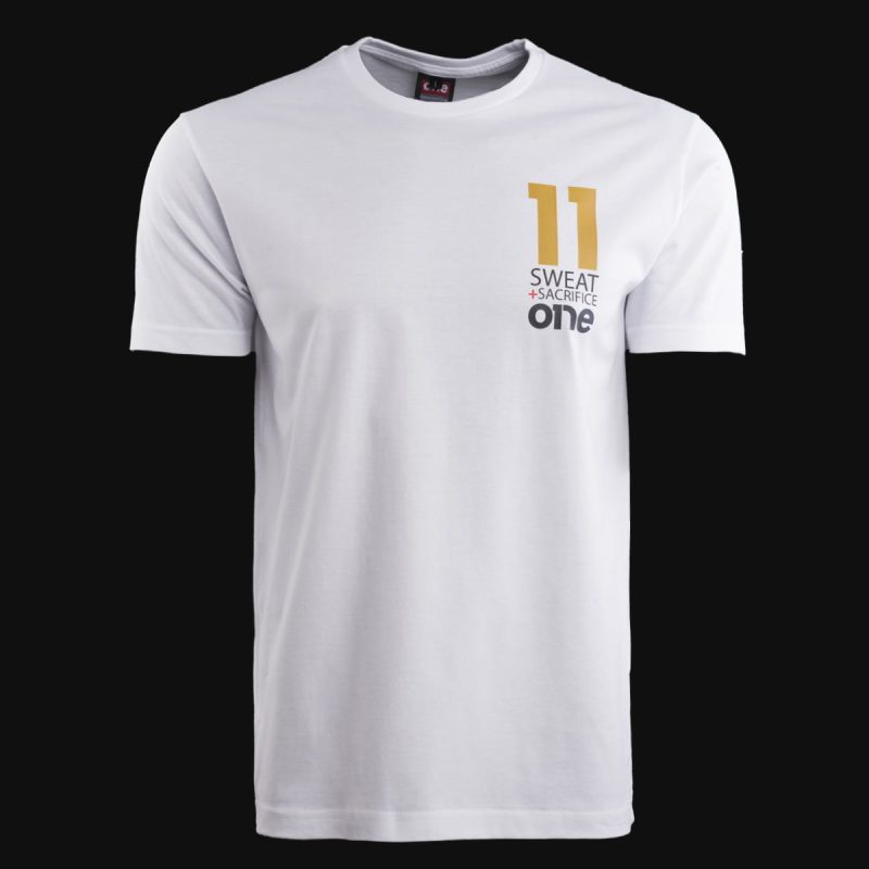 Herren T-Shirt weiß – Sweat and Sacrifice - 02