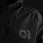 Herren Windbreaker mit Reißverschluss Schwarz - O1 - 02